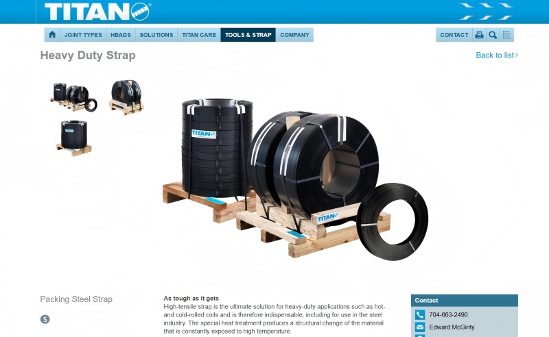 TITAN Strapping Systems website