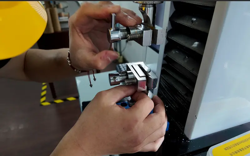 Stretch Film Tensile Testing Machine Tensile testing machine used to evaluate stretch film samples
