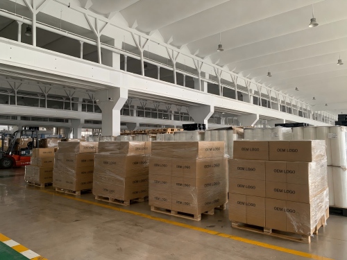 oem-stretch-film-packaging OEM stretch film packaging with custom label carton and pallet packing