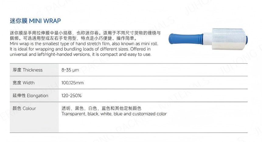 juhong mini wrap Parameter