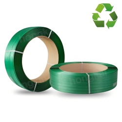 Green PET Strapping Roll Industrial Grade Fita Pet Juhong Manufacturer for Palletizing Heavy Loads