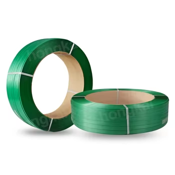 Green embossed PET strapping