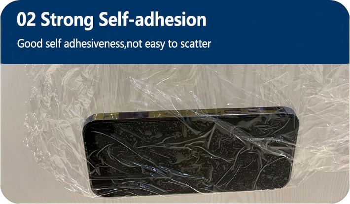 The adhesiveness of the wrapped film