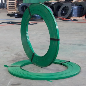 Green Painted Waxed Steel Strap