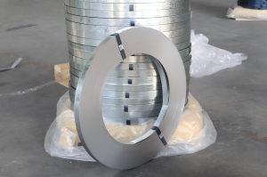 Galvanized Steel Strapping coils offering superior corrosion resistance for metal strapping applications.