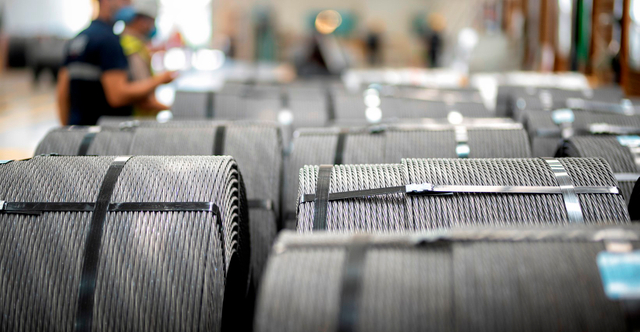 Steel strips are used for wires