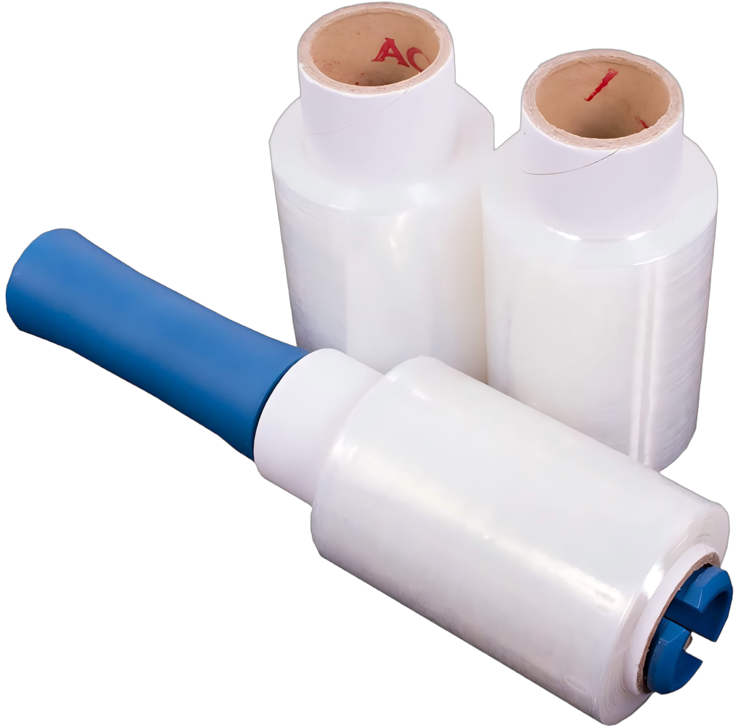 Small Core Mini Stretch Film with dispenser for efficient courier packaging