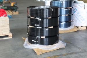 Heavy Duty Black Painted Steel Strapping Jumbo Coil FE-3 for Automatic Machines Juhong Factory