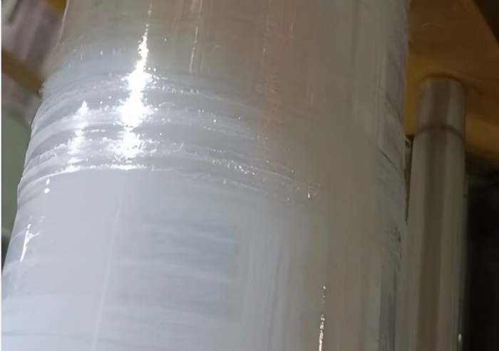 Damaged roll edges can cause stretch film to tear while unwinding