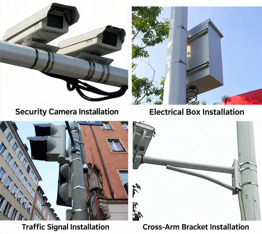 Stainless steel banding used for traffic sign and utility pole installation