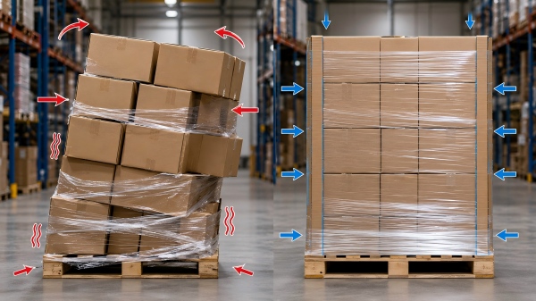 why pallet loads shift during shipping and how stretch wrap improves stability