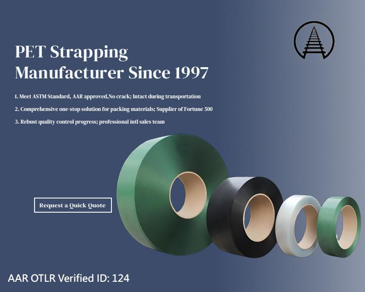 Mobile Version des technischen Datenblatts Juhong AAR PET Umreifung f&uuml;r hochfeste 5/8- und 3/4-Zoll-B&auml;nder