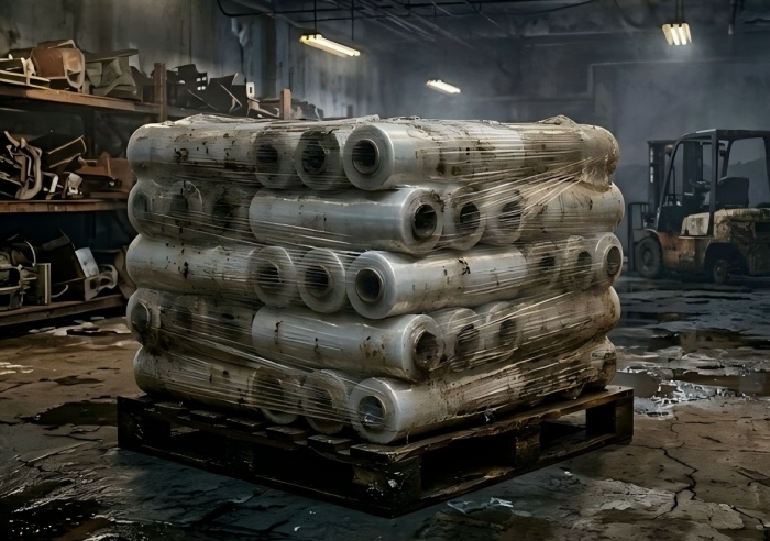 Improper storage conditions can make stretch film brittle or easier to break